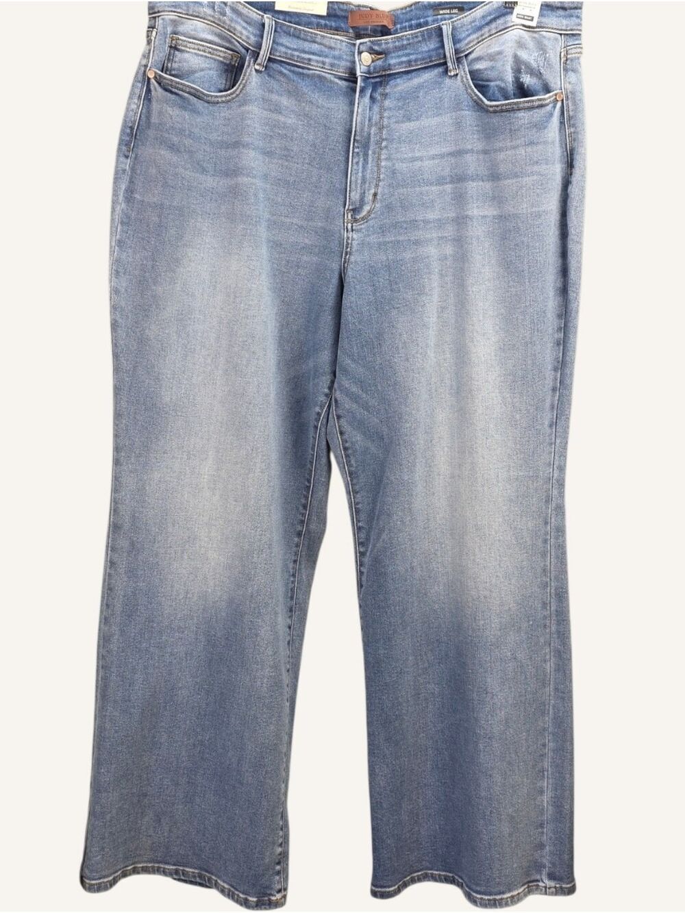 Judy Blue Playdate High Rise Wide Leg Jeans 22W NWT 33" Inseam